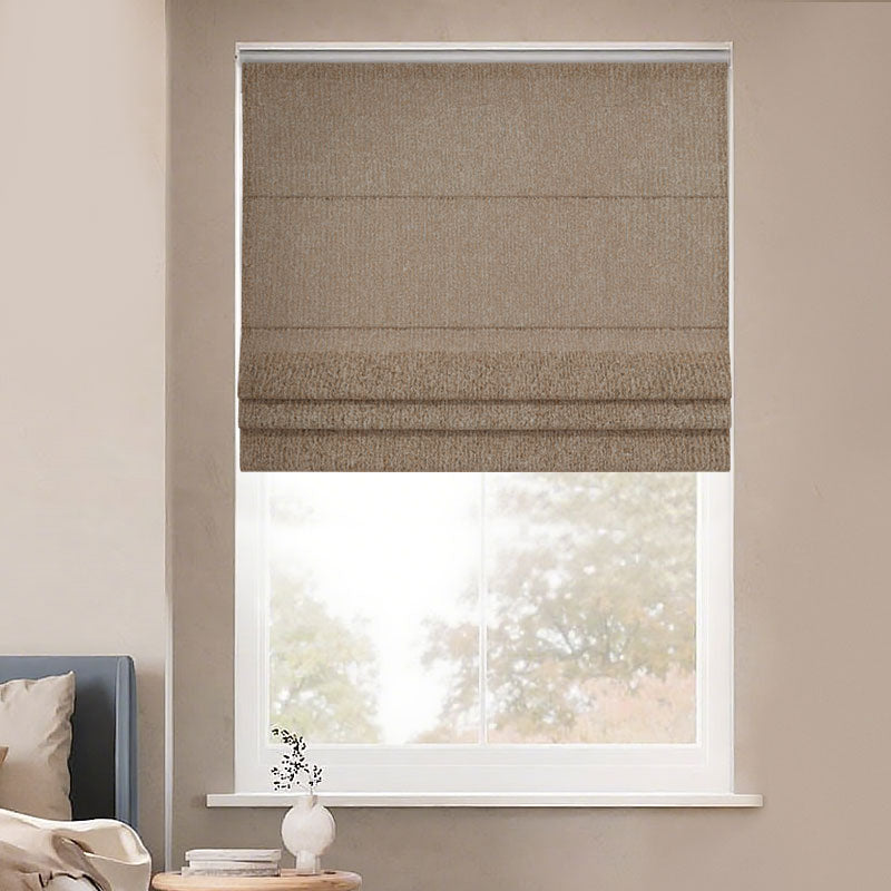 Dusty Kitchen Linen Roman Shades Blackout