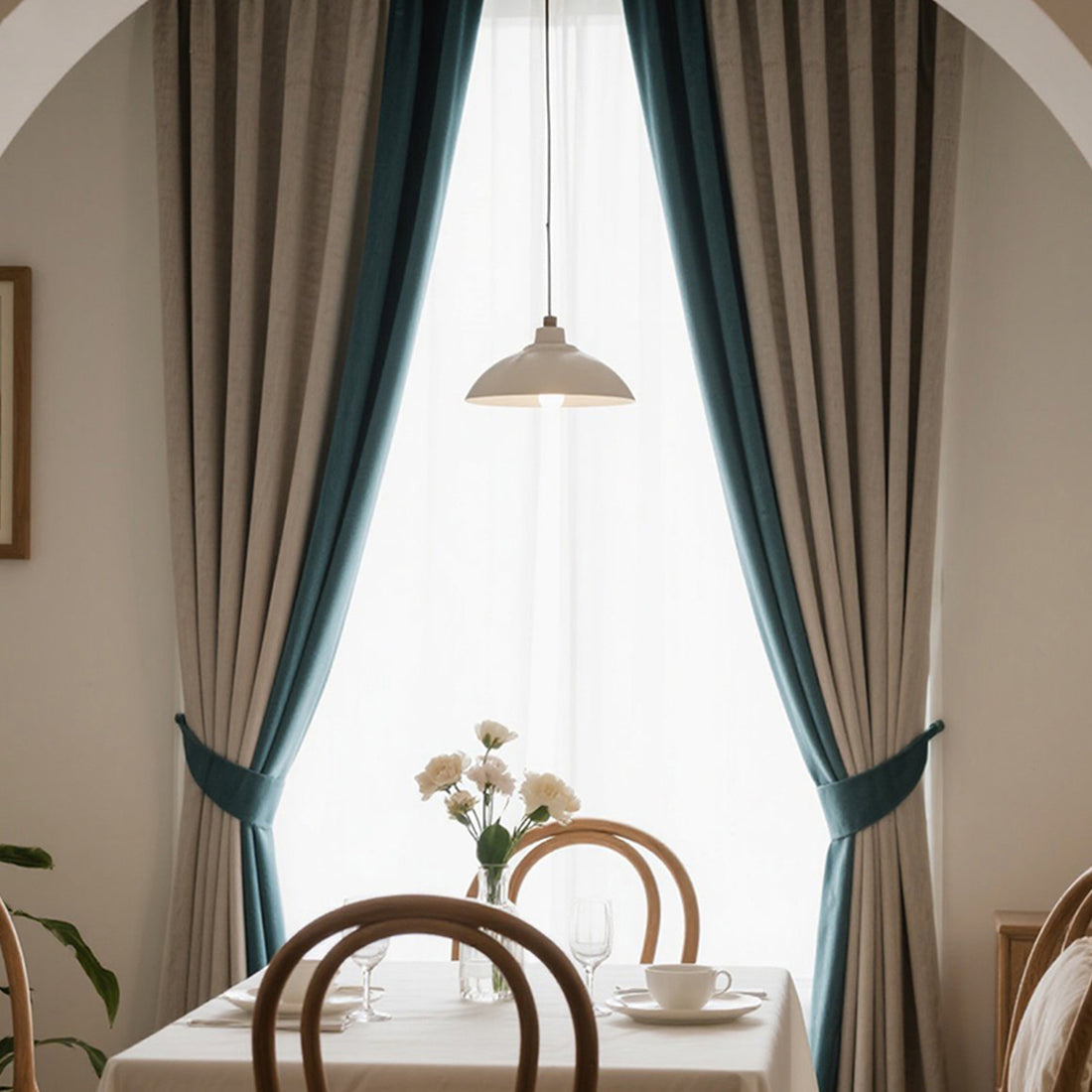 Curtainu Customized Full Blackout Curtains Light Luxury Natural Style