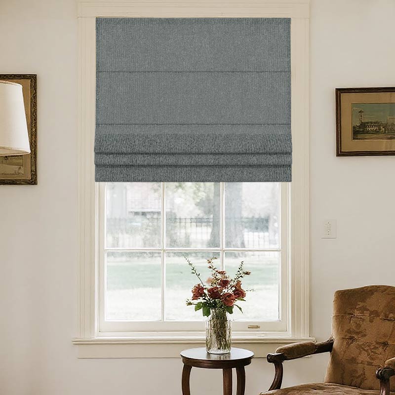 Dusty Bedrooms Linen Roman Shades 100% Blackout