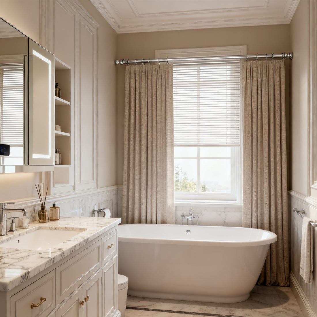 Curtainu Custom Linen Full Blackout Curtains Sleep Better