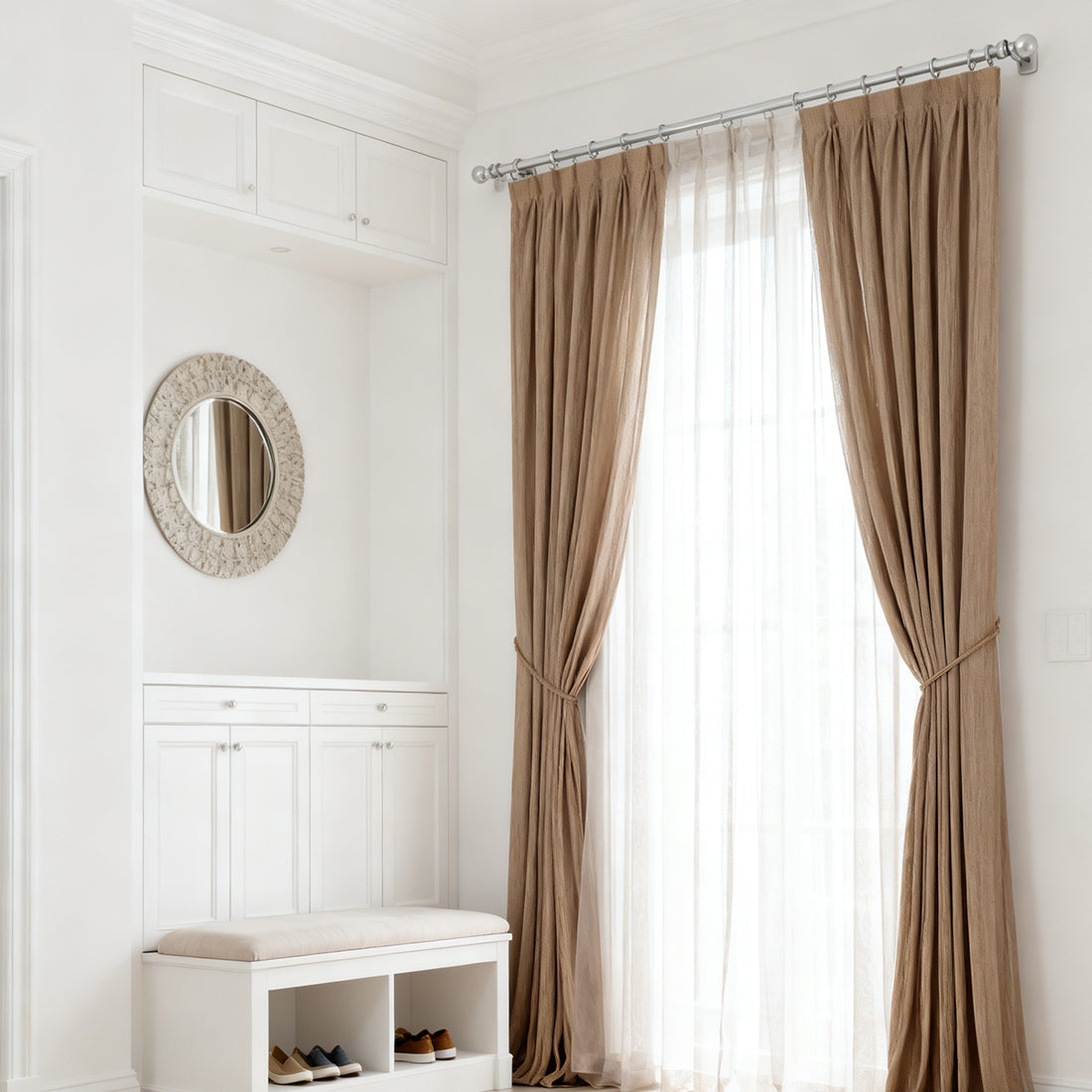Curtainu Custom Linen Full Blackout Curtains Sleep Better